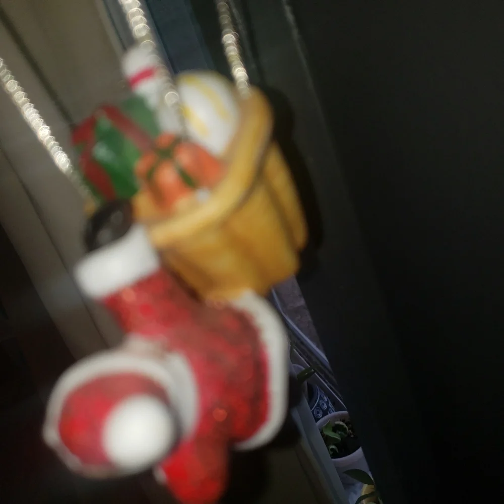 Vintage Hot air ballon Santa's ornament